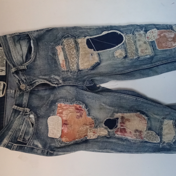 Ordigo rain Pants - woman jeans size 9 fashion with patches